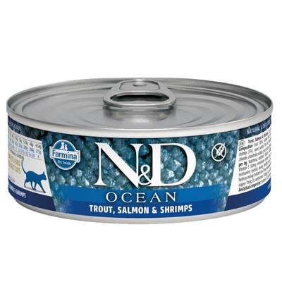 N&D Ocean Ton Balığı ve Somonlu Kedi Konservesi 80 Gr
