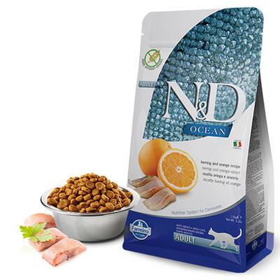 N&D Ocean Ringa Balıklı Bal Kabaklı ve Portakallı Tahılsız Yetişkin Kedi Maması 1,5 Kg N&D Ocean Ringa Balıklı Bal Kabaklı ve Portakallı Tahılsız Yetişkin Kedi Maması 1,5 Kg