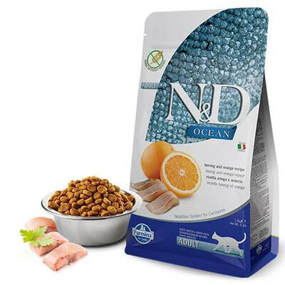 N&D Ocean Pumpkin Ringa Balıklı Bal Kabaklı ve Portakallı Tahılsız Yetişkin Kedi Maması 5 Kg N&D Ocean Pumpkin Ringa Balıklı Bal Kabaklı ve Portakallı Tahılsız Yetişkin Kedi Maması 5 Kg