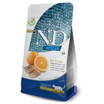 N&D Ocean Ringa Balıklı ve Portakallı Tahılsız Kısırlaştırılmış Kedi Maması 1,5 Kg N&D Ocean Ringa Balıklı ve Portakallı Tahılsız Kısırlaştırılmış Kedi Maması 1,5 Kg