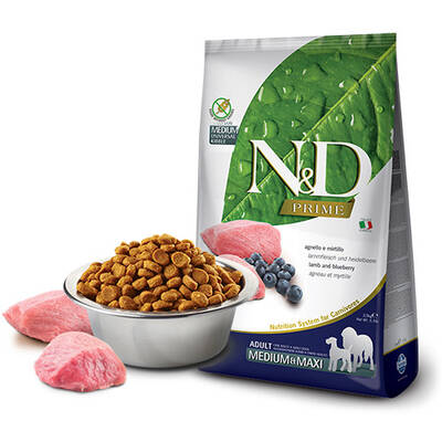 N&D Prime Kuzulu Yaban Mersinli Orta Büyük Irk Yetişkin Köpek Maması 2,5 Kg N&D Prime Kuzulu Yaban Mersinli Orta Büyük Irk Yetişkin Köpek Maması 2,5 Kg