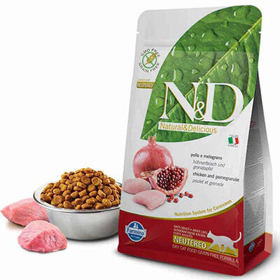ND Prime Tavuk ve Narlı Kısırlaştırılmış Kedi Maması 5 Kg ND Prime Tavuk ve Narlı Kısırlaştırılmış Kedi Maması 5 Kg