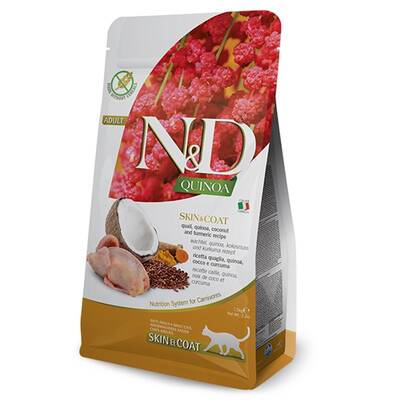ND Quinoa Skin Coat Bıldırcın Yetişkin Kedi Maması 1.5 kg ND Quinoa Skin Coat Bıldırcın Yetişkin Kedi Maması 1.5 kg