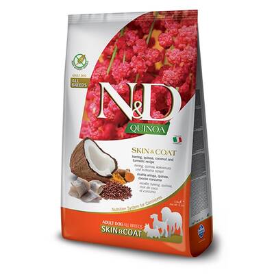 ND Quinoa Skin Coat Ringa Balığı Yetişkin Köpek Maması 2.5 kg ND Quinoa Skin Coat Ringa Balığı Yetişkin Köpek Maması 2.5 kg