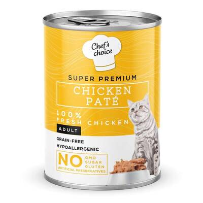 Chefs Choice Tavuk Etli Ezme Kedi Konseve Maması400gr Chefs Choice Tavuk Etli Ezme Kedi Konseve Maması400gr