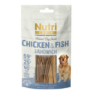 Nutri Canin Tavuklu Ve Balıklı Tahılsız Köpek Ödül Maması 80 Gr Nutri Canin Tavuklu Ve Balıklı Tahılsız Köpek Ödül Maması 80 Gr