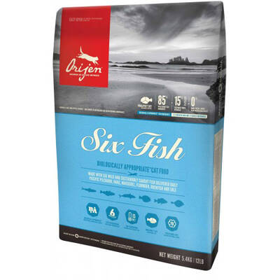 Orijen Six Fish Tahılsız Balık Yavru Ve Yetişkin Kedi Maması 1,8 Kg Orijen Six Fish Tahılsız Balık Yavru Ve Yetişkin Kedi Maması 1,8 Kg