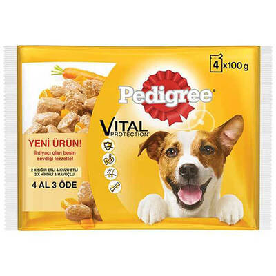Pedigree Multipack Karışık Çeşit Yetişkin Köpek Konservesi 100gr (4'lü) Pedigree Multipack Karışık Çeşit Yetişkin Köpek Konservesi 100gr (4'lü)