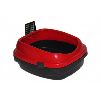 Pet Style Açık Kedi Tuvaleti Kırmızı 49 5x40x22 Cm Pet Style Açık Kedi Tuvaleti Kırmızı 49 5x40x22 Cm