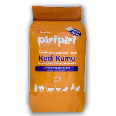 Pisi Pisi Sabunlu Topaklanan Bentonit Kedi Kumu İnce 10 Kg Pisi Pisi Sabunlu Topaklanan Bentonit Kedi Kumu İnce 10 Kg