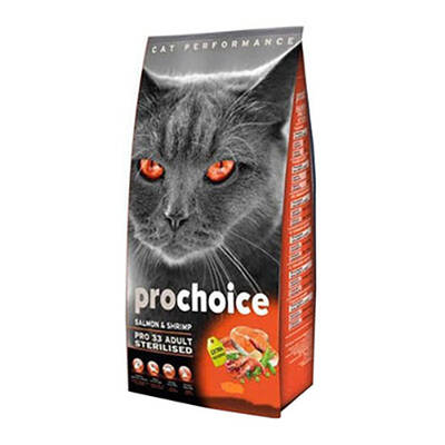 Pro Choice Pro 33 Sterilised Somonlu Karidesli Kedi Maması 15 Kg Pro Choice Pro 33 Sterilised Somonlu Karidesli Kedi Maması 15 Kg