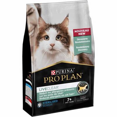 Pro Plan Liveclear Kısırlaştırılmış Yaşlı Kedi Maması Hindili 1,4 Kg Pro Plan Liveclear Kısırlaştırılmış Yaşlı Kedi Maması Hindili 1,4 Kg