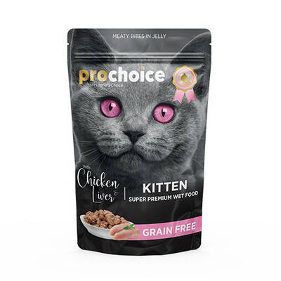 Prochoice Tahılsız Kitten Tavuk ve Ciğerli Yavru Kedi Konservesi 85 Gr Prochoice Tahılsız Kitten Tavuk ve Ciğerli Yavru Kedi Konservesi 85 Gr