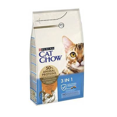Cat Chow Feline 3 in 1 Hindi Etli Yetişkin Kedi Maası 1,5 Kg Cat Chow Feline 3 in 1 Hindi Etli Yetişkin Kedi Maası 1,5 Kg