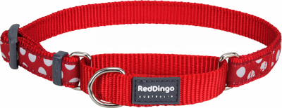 Red Dingo Kırmızı Üzerine Beyaz Benekli Boyun Eğitim Tasması 20mm Red Dingo Kırmızı Üzerine Beyaz Benekli Boyun Eğitim Tasması 20mm