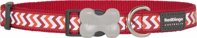 Reddingo Reflektörlü Ziggy Desenli Kırmızı Boyun Tasması M 20mm 31-47 cm Reddingo Reflektörlü Ziggy Desenli Kırmızı Boyun Tasması M 20mm 31-47 cm