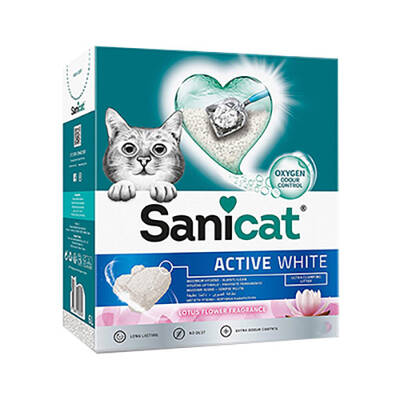 Sanicat Active White Topaklanan Kedi Kumu Lotus Çiçeği Kokulu 6 Lt Sanicat Active White Topaklanan Kedi Kumu Lotus Çiçeği Kokulu 6 Lt