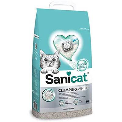 Sanicat Clumping White Cotton Fresh Oksijen Kontrol Süper Topaklanan Kedi Kumu 10 Lt Sanicat Clumping White Cotton Fresh Oksijen Kontrol Süper Topaklanan Kedi Kumu 10 Lt