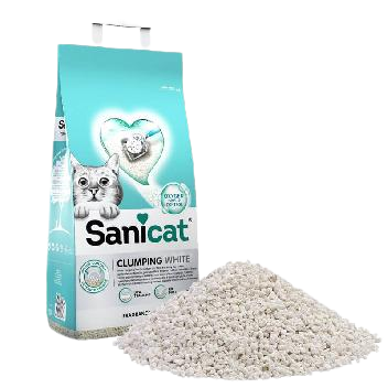 Sanicat Clumping White Kokusuz Süper TopaklananBeyaz Kedi Kumu 20 Lt Sanicat Clumping White Kokusuz Süper TopaklananBeyaz Kedi Kumu 20 Lt