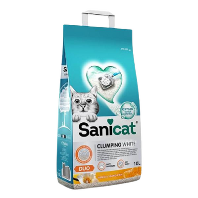 Sanicat Duo White Vanilya Mandalin Kokulu Topaklann Kedi Kumu 10 Lt Sanicat Duo White Vanilya Mandalin Kokulu Topaklann Kedi Kumu 10 Lt