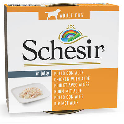Schesir Aloevera ve Tavuklu Jöleli Köpek Konservesi 150 Gr Schesir Aloevera ve Tavuklu Jöleli Köpek Konservesi 150 Gr