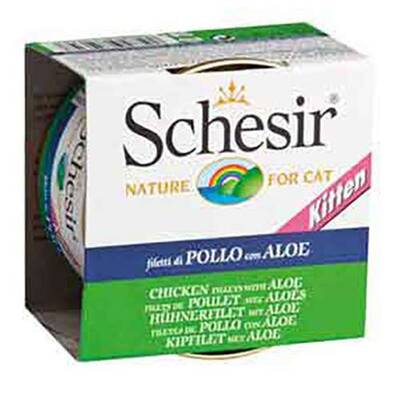 Schesir Kitten Tavuk ve Aloeveralı Yavru Kedi Konservesi 85 Gr Schesir Kitten Tavuk ve Aloeveralı Yavru Kedi Konservesi 85 Gr