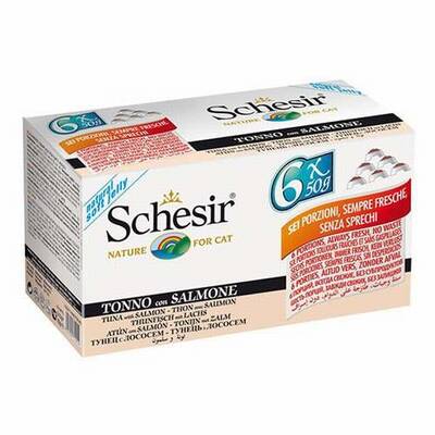 Schesir Multipack Ton Ve Somonlu Kedi Konservesi 6X50 Gr Schesir Multipack Ton Ve Somonlu Kedi Konservesi 6X50 Gr