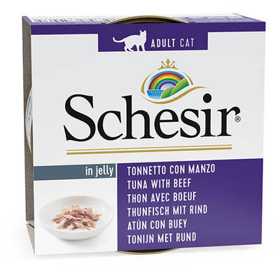 Schesir Ton Balık ve Sığır Etli Jöleli Kedi Konservesi 85 Gr Schesir Ton Balık ve Sığır Etli Jöleli Kedi Konservesi 85 Gr