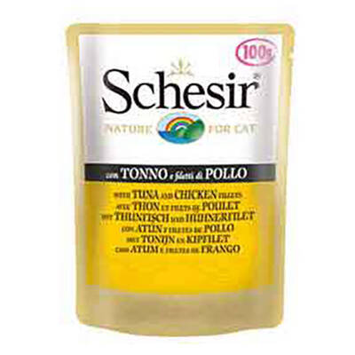 Schesir Ton Balık ve Tavuklu Pouch Kedi Konservesi 100 Gr Schesir Ton Balık ve Tavuklu Pouch Kedi Konservesi 100 Gr