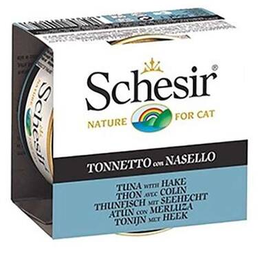 Schesir Tuna ve Barlam Balığı Jöleli Kedi Konservesi 85 Gr Schesir Tuna ve Barlam Balığı Jöleli Kedi Konservesi 85 Gr