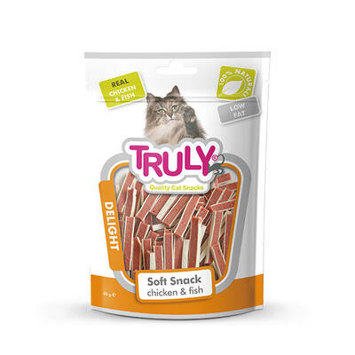 Truly Yumuşak Kedi Ödülü Tavuk-Balık Sandwich 50Gr Truly Yumuşak Kedi Ödülü Tavuk-Balık Sandwich 50Gr