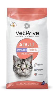 Vet Prive Sterilised Somonlu Kısırlaştırılmış Kedi Maması 1,5 Kg Vet Prive Sterilised Somonlu Kısırlaştırılmış Kedi Maması 1,5 Kg