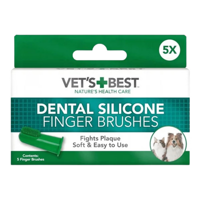VET'S BEST Kedi ve Köpekler için Silikon Başlıklı Parmak Diş Fırçası 5,5cm (5'li) (Yeşil) VET'S BEST Kedi ve Köpekler için Silikon Başlıklı Parmak Diş Fırçası 5,5cm (5'li) (Yeşil)