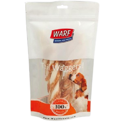 Warf Tavuklu Beyaz Sığır Derisi Jumbo Burgu Kemik 6'lı Large Warf Tavuklu Beyaz Sığır Derisi Jumbo Burgu Kemik 6'lı Large