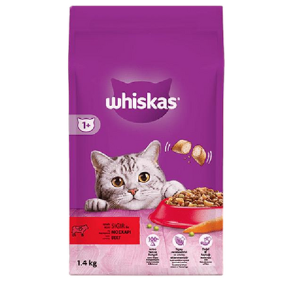 Whiskas Sığır Etli Yetişkin Kedi Maması 1,4kg Whiskas Sığır Etli Yetişkin Kedi Maması 1,4kg