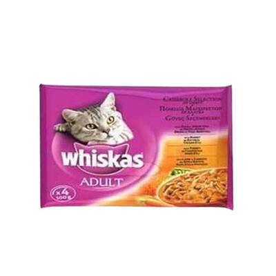 Whiskas Karışık Et Seçenekleri Gravy Soslu Kedi Pouch 4x100 Gr Whiskas Karışık Et Seçenekleri Gravy Soslu Kedi Pouch 4x100 Gr