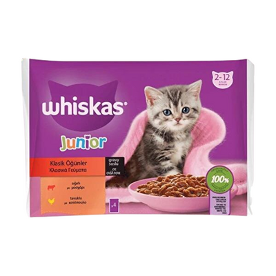 Whiskas Klasik Öğünler Yavru Kedi Yaş Maması 340 Gr Whiskas Klasik Öğünler Yavru Kedi Yaş Maması 340 Gr