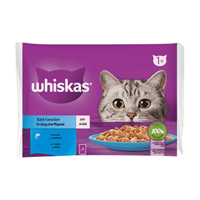 Whiskas Pouch Jöle İçinde Somonlu ve Ton Balıklı Yetişkin Kedi Konservesi 85gr (4'lü) Whiskas Pouch Jöle İçinde Somonlu ve Ton Balıklı Yetişkin Kedi Konservesi 85gr (4'lü)