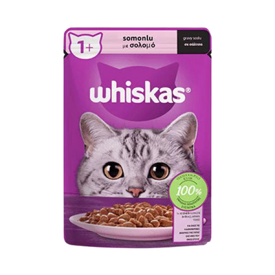 Whiskas Pouch Sos İçinde Somonlu Yetişkin Kedi Konservesi 85gr Whiskas Pouch Sos İçinde Somonlu Yetişkin Kedi Konservesi 85gr