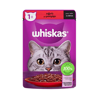 Whiskas Pouch Sos İçinde Sığır Etli Yetişkin Kedi edi Konservesi 85gr Whiskas Pouch Sos İçinde Sığır Etli Yetişkin Kedi edi Konservesi 85gr
