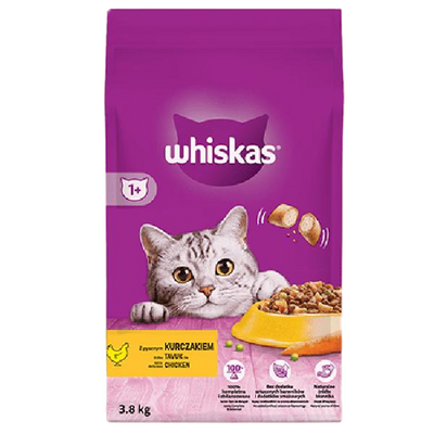 Whiskas Tavuklu ve Sebzeli Yetişkin Kedi Maması 3,8 Kg Whiskas Tavuklu ve Sebzeli Yetişkin Kedi Maması 3,8 Kg